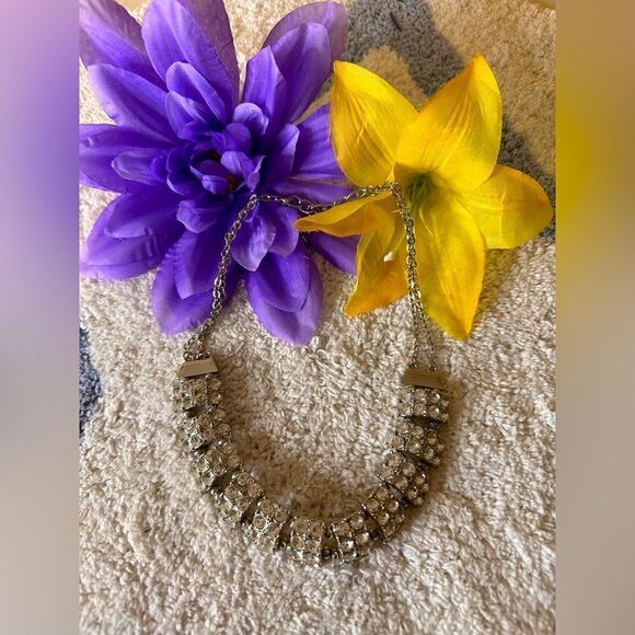 Silver rhinestone necklace - Picture 1 of 6